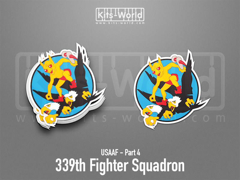 Kitsworld SAV Sticker - USAAF - 339th Fighter Squadron W:95mm x H:100mm 